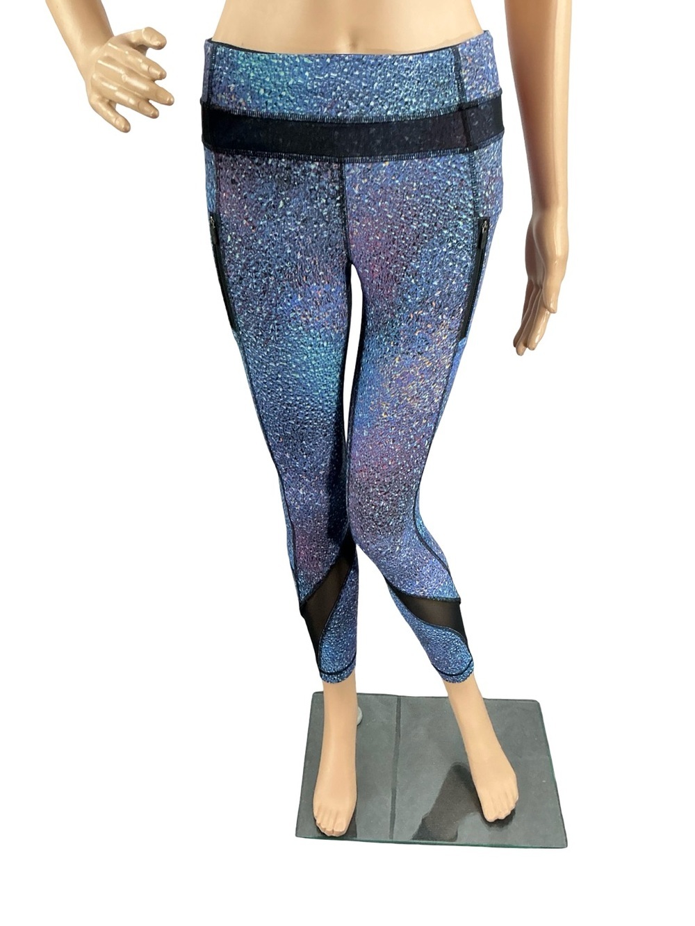 lululemon Inspire Tight II Strive Multi Black Running Leggings Size 2